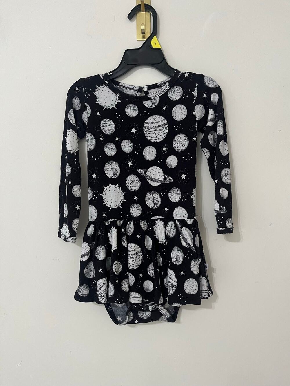 Bums & Roses "I Need Space" Ruffle Twirl Dress Bodysuit